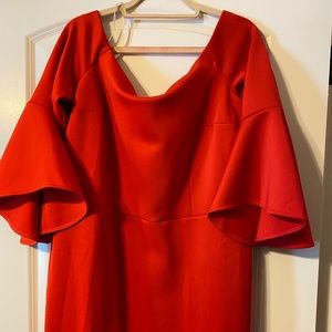 Eloquii Off the Shoulder Flare Sleeve Dress